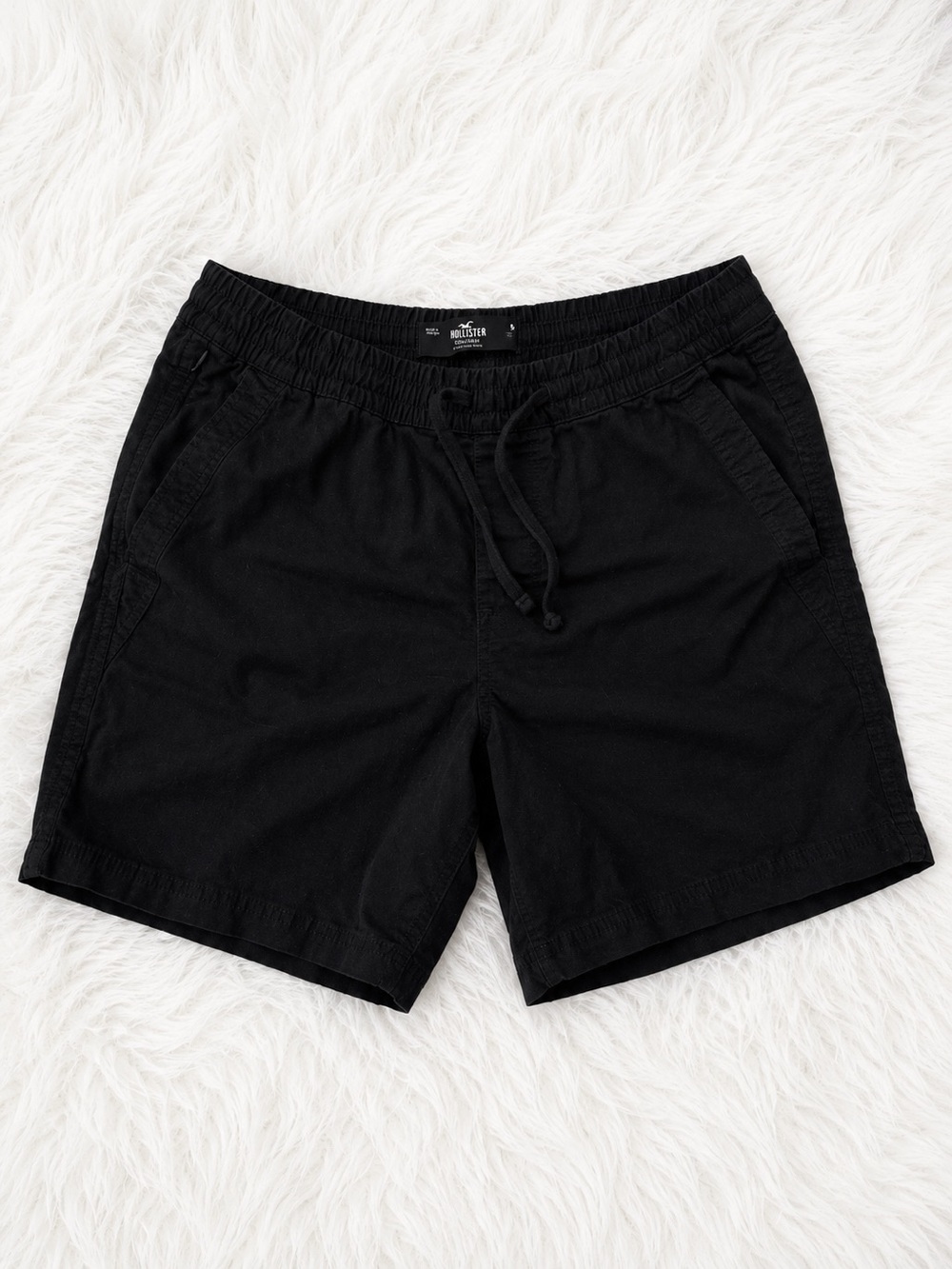 Hollister Epic Flex Jogger Shorts Men’s Medium Black Zip Pocket